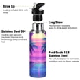 thumbnail image 3 of Yayeee 20oz Insulated Water Bottle Double Wall Stainless Steel with Flip Straw Lid, Purple Digital Art, 3 of 7
