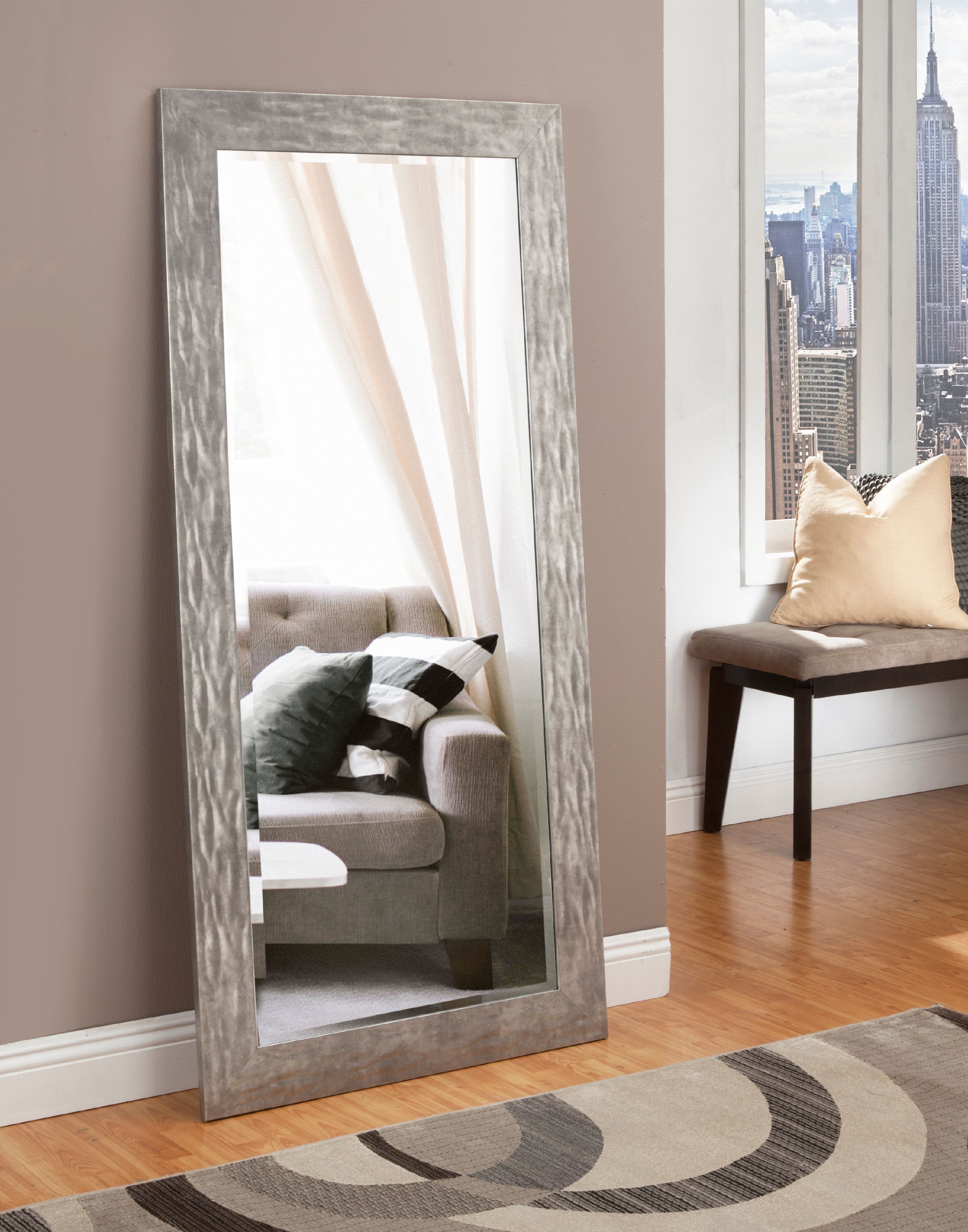 Sandberg Furniture Hammered Metal Full Length Floor Mirror - 31W x 65H in. - image 5 of 7