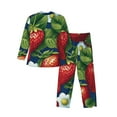 thumbnail image 2 of Bingfone Men'S Pajama Set 2 Piece Loungewear Pjs, Long Sleeve With Pajama Pants-Strawberry2, 2 of 9