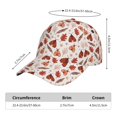 thumbnail image 5 of Kdxio Unisex Autumn Brown Butterfly Pattern Baseball Cap Unisex Washed Classic Adjustable Hat, 5 of 5