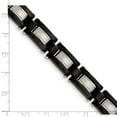 thumbnail image 5 of Chisel Stainless Steel Brushed and Polished Black IP-plated 8in Bracelet, 5 of 6
