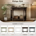 thumbnail image 5 of Harper & Bright Designs Vintage Narrow Console Table with Storage , Wood Entryway Table with Top Drawer and Open Shelf , Retro Sofa Table with Curved Corner for Entryway and Hallway , Espresso, 5 of 14