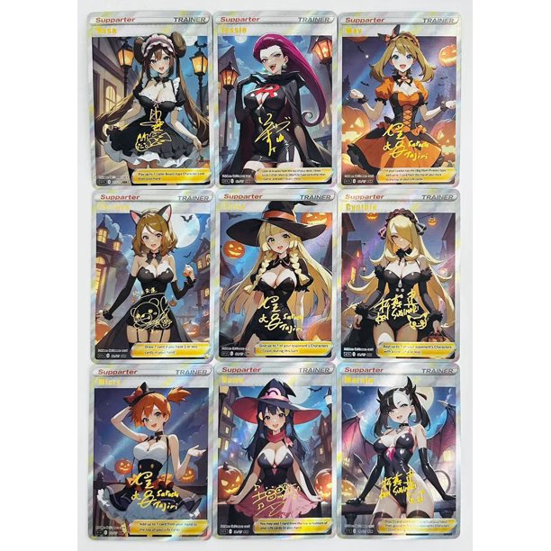 Anime DIY ACG Hilda Rosa Dawn Serena Gloria Misty Jessie Game Collectible Cards Toys for boys Christmas Birthday Present