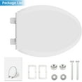 thumbnail image 5 of Toilet Seat, Elongated Toilet Seat with Toddler Seat Built in, Potty Training Toilet Seat Elongated Fits Both Adult and Child, with Slow Close and Magnets- Elongated Black, 5 of 5