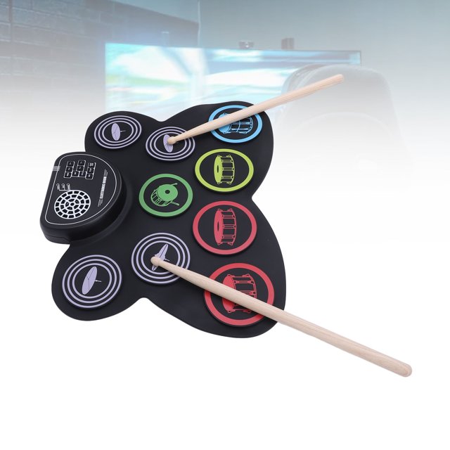 Electronic Drum Pad Set, Portable Electric Drum Practice Pad for Present