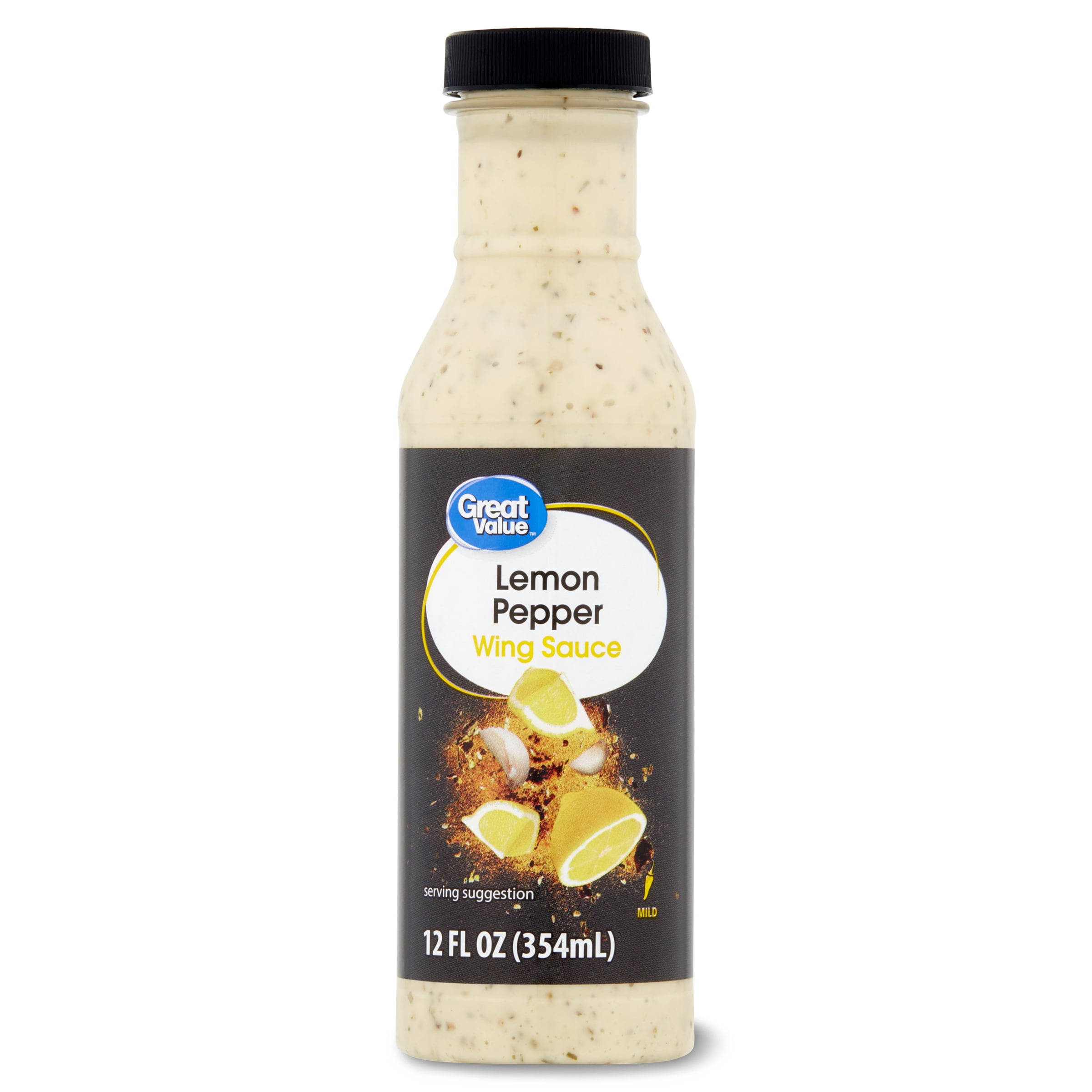 Great Value Lemon Pepper Wing Sauce, 12 fl oz