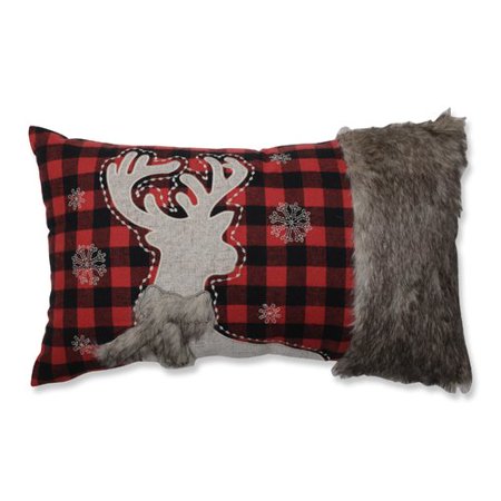 - Loon Peak Siordia Fur Reindeer Oblong Lumbar pillow