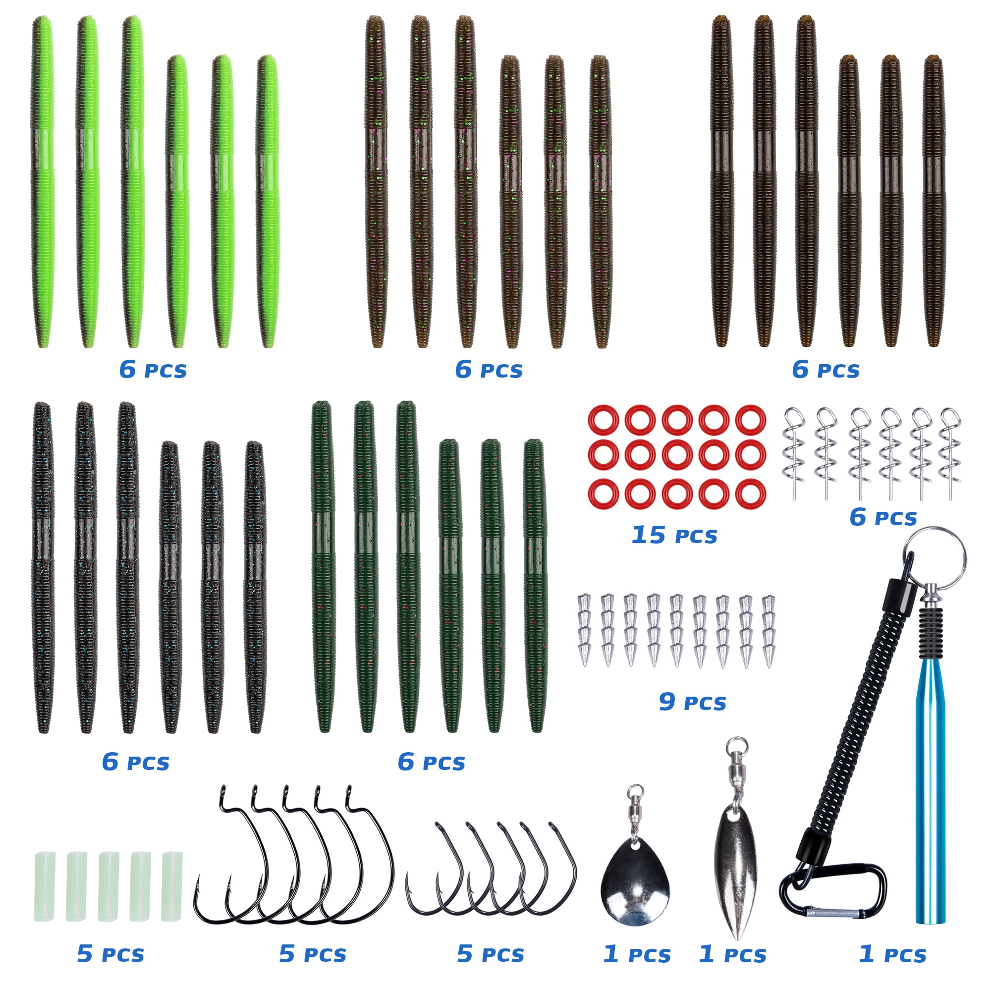 Senko Worm Fishing Kit – Salted Soft Plastic Lures Designed for Bass