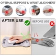 thumbnail image 3 of sixwipe Ergonomic Mouse Pad with Wrist Rest, Funny Cute Desk Keyboard Wrist Rest and Computer Wrist Support, No Slip Keyboard Wrist Pad with Coaster for Easy Typing and Hand Pain Relief, 3 of 7