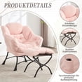 thumbnail image 4 of MOONMISS Accent Chair with Ottoman,with Armrests and Side Pockets、 Footrest for Living Room,Pink, 4 of 6