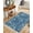 Dark Blue, variant on Orange Red Coral Coastal Bathroom Rug 2'x3', Ocean Nautical Seaside Beach Low Profile Front Entryway Rug with Tassels, Woven Cotton Washable Kitchen Mat Carpet for Foyer Bedroom Back Door Decor