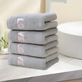 thumbnail image 2 of 4-pcs Cotton Bath Towels, 30.7x13.77 Inches - Super Soft & Absorbent, Spa & Bathroom Towel Set, Quick-Drying with Double-Stitch Edges, Luxury Hotel Quality Towels for Home & Gym, 2 of 7
