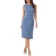 thumbnail image 2 of Vestido elegante sin mangas para mujeres Inspire Chic, vestido ajustado tipo lápiz en color gris azul para el trabajo., 2 of 6