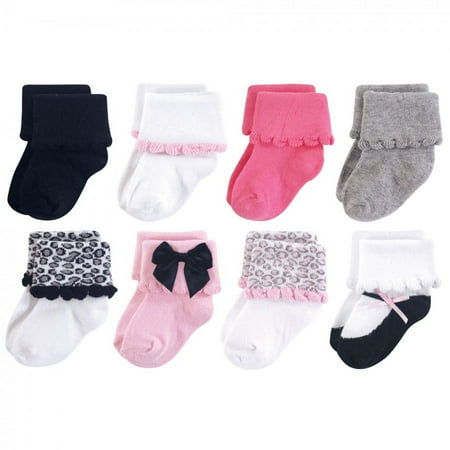 UPC: 0660168281149 | Luvable Friends Baby Girl Fun Essential Socks Pink Gray 6-12 Months