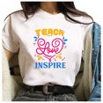 thumbnail image 2 of Blusa estampada con cuello redondo y manga corta suelta divertida para mujer Pompotops  hfajkhk123598, 2 of 8
