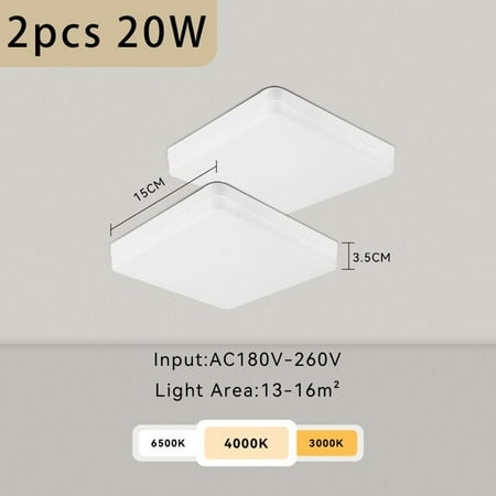 

Modern Led Ceiling Lamp 20W 30W 40W Square Ceiling Lights 220V Panel Light for Bedroom Kitchen Living Room Indoor Home Lighting
