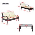 thumbnail image 5 of Stylish 3 Piece Outdoor Patio Furniture Set With Brown Wicker And Beige Cushions For Comfortable Seating Experience, 5 of 12