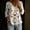 A3-White, variant on 3/4 Length Sleeve Womens Tops Work Shirts Lace Trim Blouses Plus Size Tops Linen Blend Tops Pleated Ruffle Tiered Womens Tops Boho Tops Bohemian Blouses Babydoll Top Red L