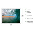 thumbnail image 2 of Beachbreak Tube - Hawaiian Breaking Wave - Hawaii - From an Original Color Photograph by Paul Topp - Fine Art Matte Paper Print (Unframed) 11x14in, 2 of 4