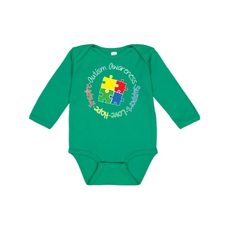 

Inktastic Autism Awareness Circle Gift Baby Boy or Baby Girl Long Sleeve Bodysuit