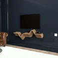 thumbnail image 4 of Batamex Parametrics 48" Floating Wavy Shelf Modern Geometric Wooden Wall Piece, 4 of 8