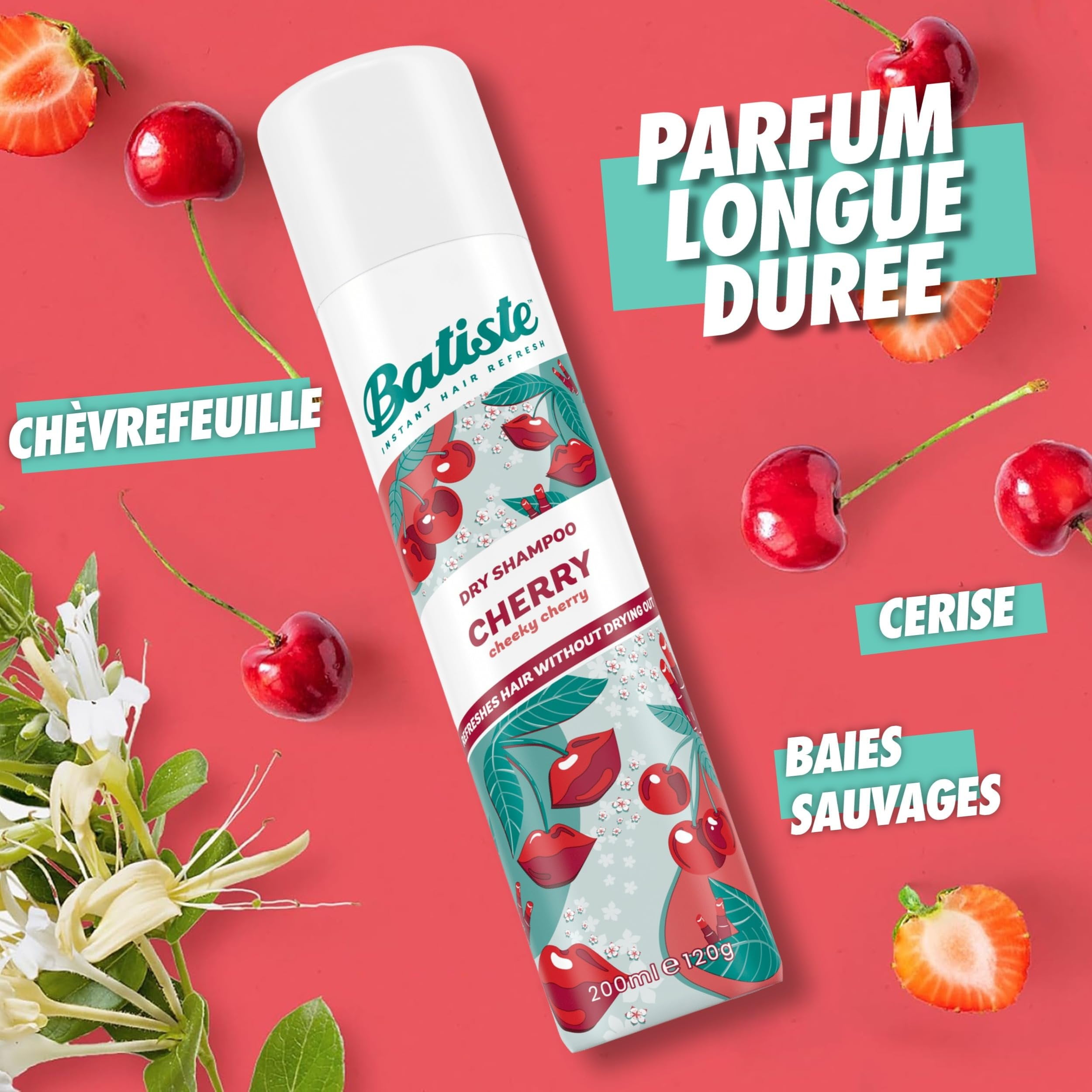 Batiste Shampoo Dry Cherry 6.73 Ounce 200ml 3 Pack