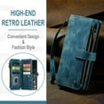 thumbnail image 6 of CaseMe Case for Samsung Galaxy S20 Ultra Wallet Case for Women Men, Fashion Durable PU Leather Magnetic Flip Lanyard Strap Wristlet Zipper Card Holder Wallet Phone Case for Galaxy S20 Ultra 6.9-inch, 6 of 11
