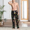 thumbnail image 5 of Uemuo Bees Pattern Men's Wide Leg Palazzo Lounge Pants with Pockets Light Weight Loose Comfy Casual Pajama Pants-Large, 5 of 9