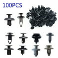 thumbnail image 1 of 100Pc Plastic Fastener Rivet Clip Bumper Fender Push Pin Clips Set Remover Tools, 1 of 3