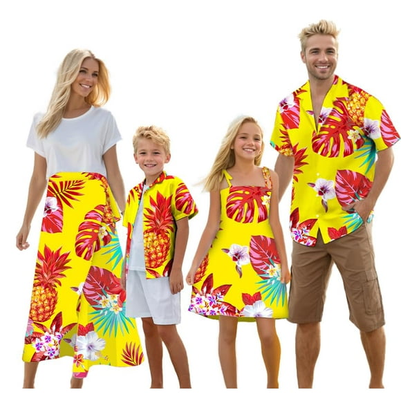 Trajes hawaianos a juego Cromoncent Dad Son Luau Beach