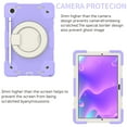 thumbnail image 3 of Dteck Case for Samsung Galaxy Tab A8 10.5 inch X200 X205,Heavy Duty Rugged Case with Rotatable Stand & Shoulder Strap Shockproof Rubber Hand Grip 3-Layer Protection Cover,Lightpurple, 3 of 8