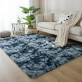 thumbnail image 2 of ZXNYH Large Fluffy Area Rugs for Bedroom Living Room, 6x9 Feet Indoor Carpets for Boys Girls Teenagers and Adults, Tie-Dyed Fuzzy Rugs, Super Soft Kids' Rugs, Nursery Decor Rugs, Purple, 2 of 6
