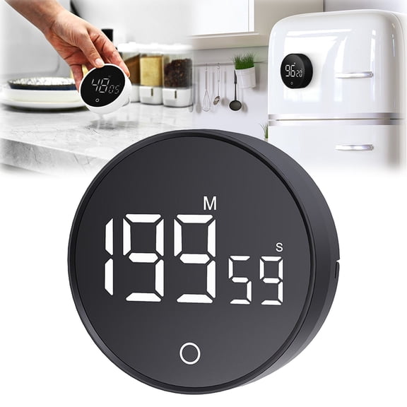 Goowood Digital Kitchen Timer with Large LED Display Magnetic Visual Timer for Kids and Adults 199 Minute Countdown Countup Cooking Timer