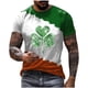 thumbnail image 1 of Camisetas Casuales Cuello Redondo Día de San Patricio Impresión Suéter, Manga Corta Blusa Deportiva para Hombres, 1 of 3