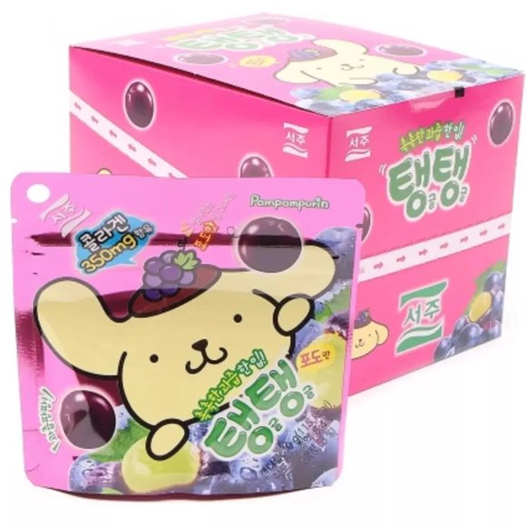 Seoju Tangtang Jelly Candy Pompompurin Grape Flavour (Korea),40g bag case 7 count