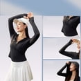 thumbnail image 5 of Chaqueta de traje de Yoga para mujer, cárdigan con cremallera, con capucha, para correr, deportes, Fitness, chaqueta, Top, camisas de manga larga, 5 of 5