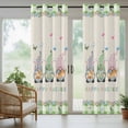 thumbnail image 5 of Outdoor Curtains for Patio Waterproof, Easter Outdoor Privacy Panels Grommet, Retro Farmhouse Gnomes Flowers Rabbit Eggs Plaid Blackout Outside Curtains for Porch/Cabana 54"x108", 2 Panels, 5 of 8