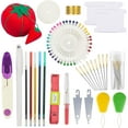 thumbnail image 6 of Embroidery Kit 215 PCS With 100 Colors Threads, 5 Hoops, 3 Aida Cloth, 40 Sewing Pins, Cross Stitch Tools and Starter Kit for Adults and Kids Beginners, 6 of 8