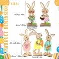 thumbnail image 4 of CoreLiving Wooden Bunny Standing Tabletop Ornament Rustic Easter Rabbit Sign Spring Farmhouse Home Decor Table Centerpiece for Mantel or Office, 4 of 9