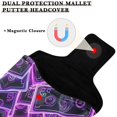 thumbnail image 3 of Haosy Neon Dollar Bills Golf Mallet Putter Cover Strong Magnetic Leather Golf Club Headcover Closure, 3 of 7