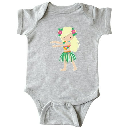 

Inktastic Blonde Hula Girl Gift Baby Girl Bodysuit