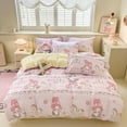 thumbnail image 4 of Cinnamoroll Big-ear dog kuromi  Melody cartoon bedding 4pcs set （Duvet cover +bed sheet +2pillow case)  bedding 3pcs set (quilt cover+bed sheet +1pillow case) single quilt cover dormitory students, 4 of 10