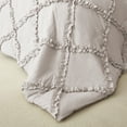 thumbnail image 6 of 100% Egyptian Cotton 3Pcs Diamond Ruffle Duvet SetSolid (Ivory, Oversized King), 6 of 8