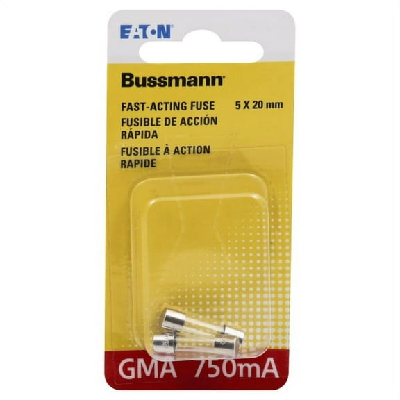 Bussman BP-GMA-750MA 0.75 Amp 250 Volt Glass Tube Fuse