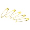 thumbnail image 1 of Uxcell Safety Pins 1.18 Inch Nickle Plated Small Sewing Pins Gold Tone 200Pcs, 1 of 5