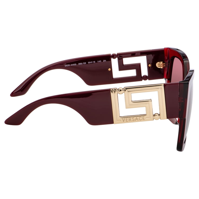Versace 4402 Red Gold Sunglasses w/ Tags Versace GRECA VE 4402 Burgundy/Burgundy (388/69) Sunglasses  main image 3