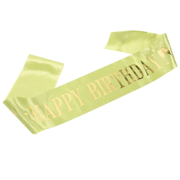 CTIRCHIU Light Green Birthday Party Sash for Girls and Women, Decorative Shoulder Strap Accessory for Celebrations