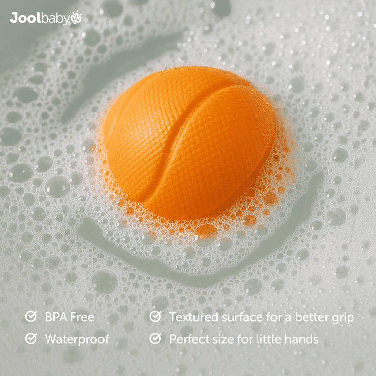 Jool Baby Bath Time Basketball Hoop with Balls – Suction-Mount
