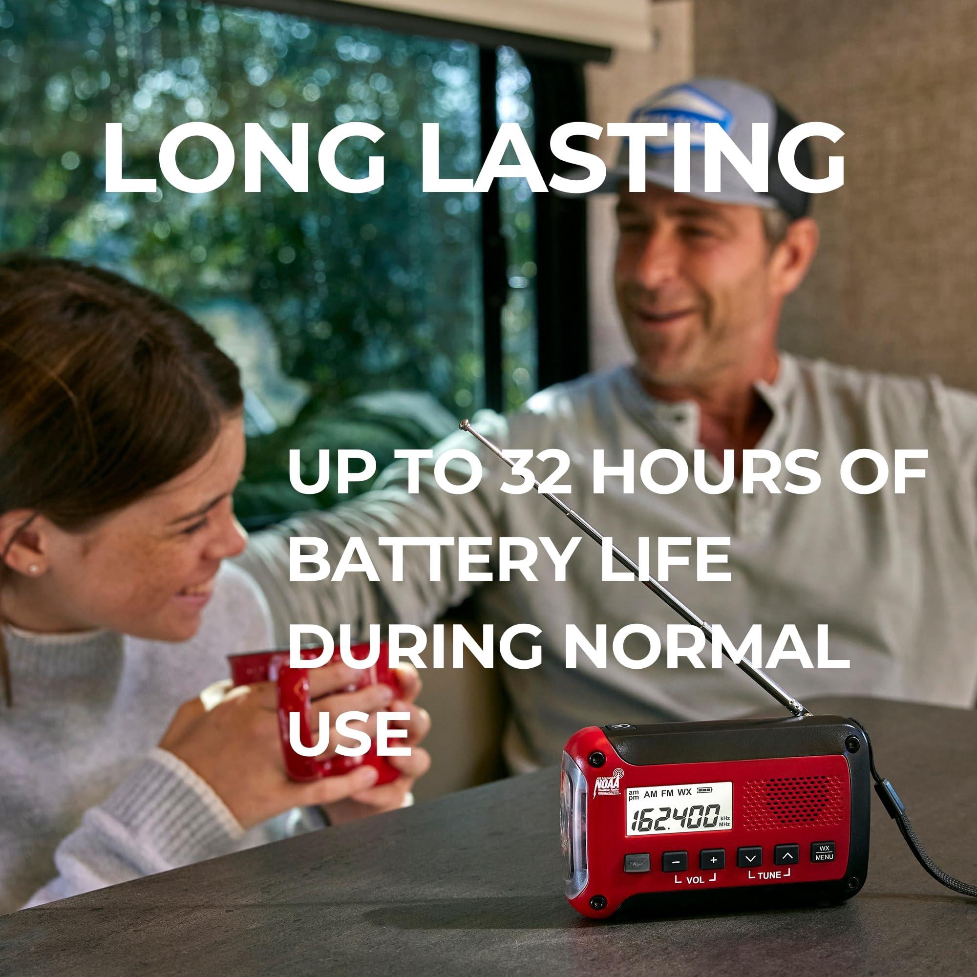 - Er10vp Weather Radio With Flashlight & Emergency Alert Am/fm Compact And Easy To Carry Sos Strobe Signal Headphone Jack