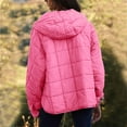 thumbnail image 5 of VISALY Hoodie Pullover Sweatshirt V Neck Pullover Jacket Oversized Long Sleeve Coats Winter Warm Lightweight Outwear with Pocket Tops Casual Dressy Sweatshirts Casual Long Sleeve Tops Pink L, 5 of 8